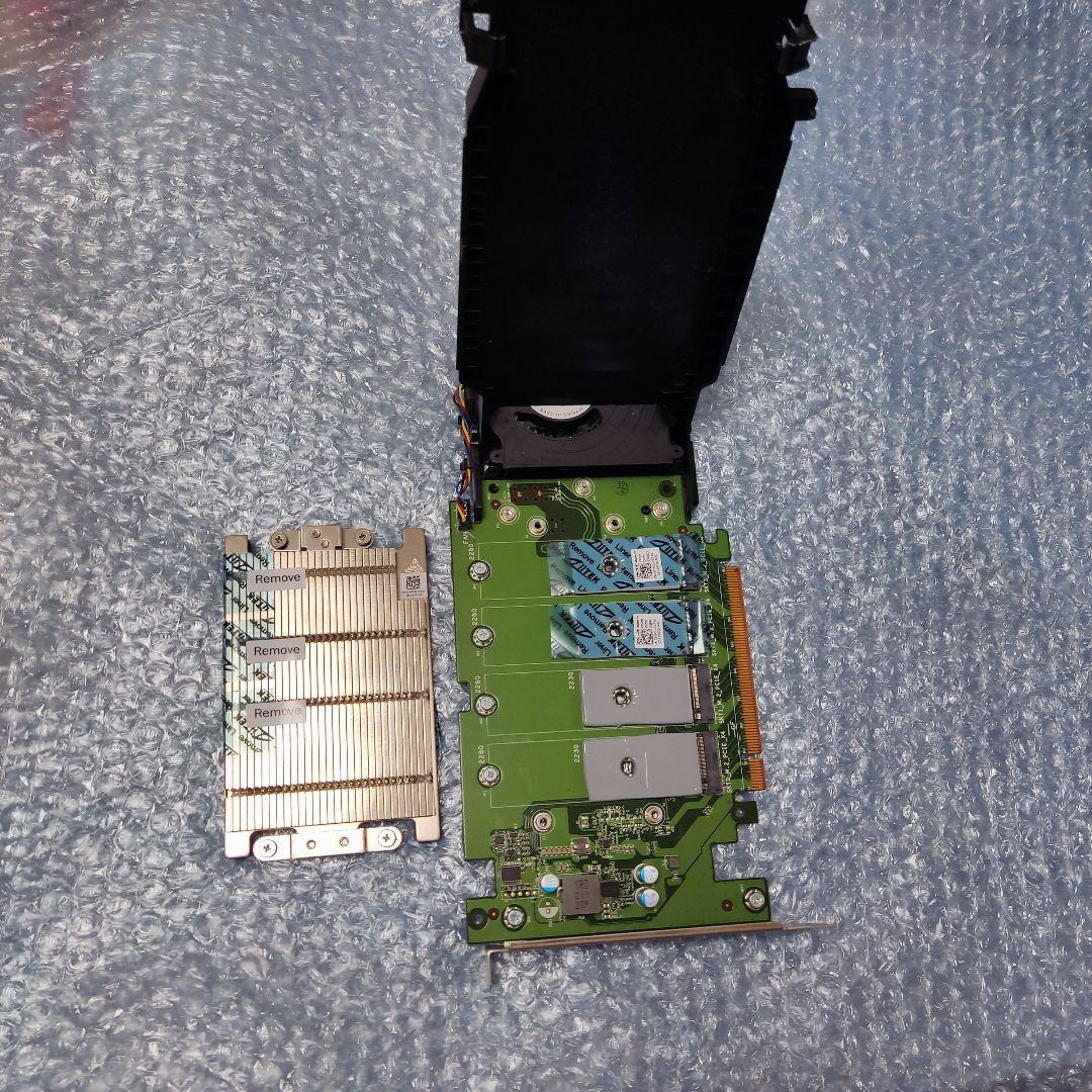 M.2 nvme →PCIE変換 4枚SSD搭載可能 ヒートシンク付き