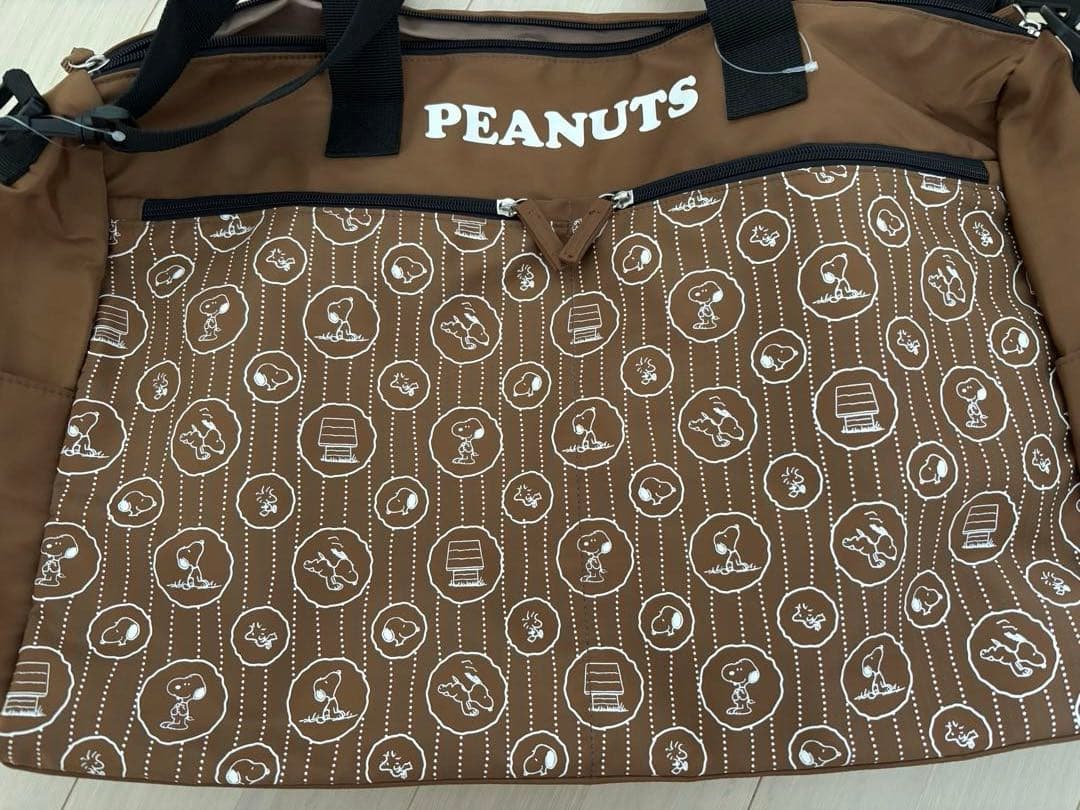 PEANUTS スヌーピー　ボストンバッグ ブラウン　旅行