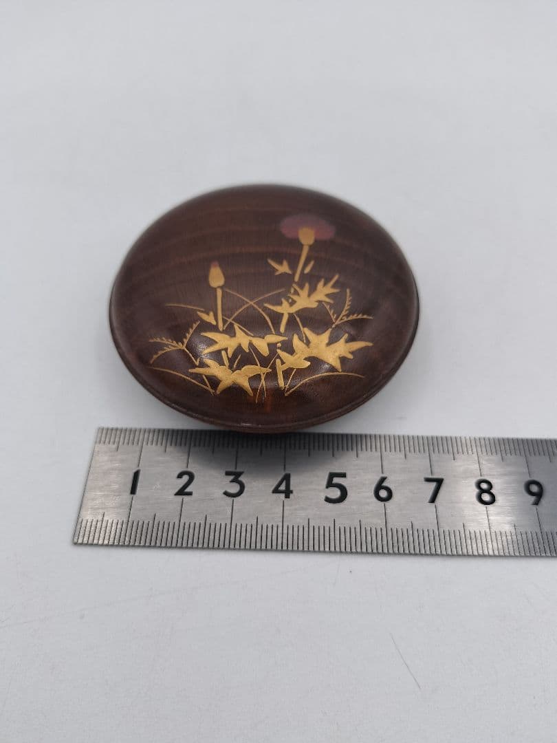 c292 香合 桑木地 薊 中村湖舟 木箱 茶道具 古物