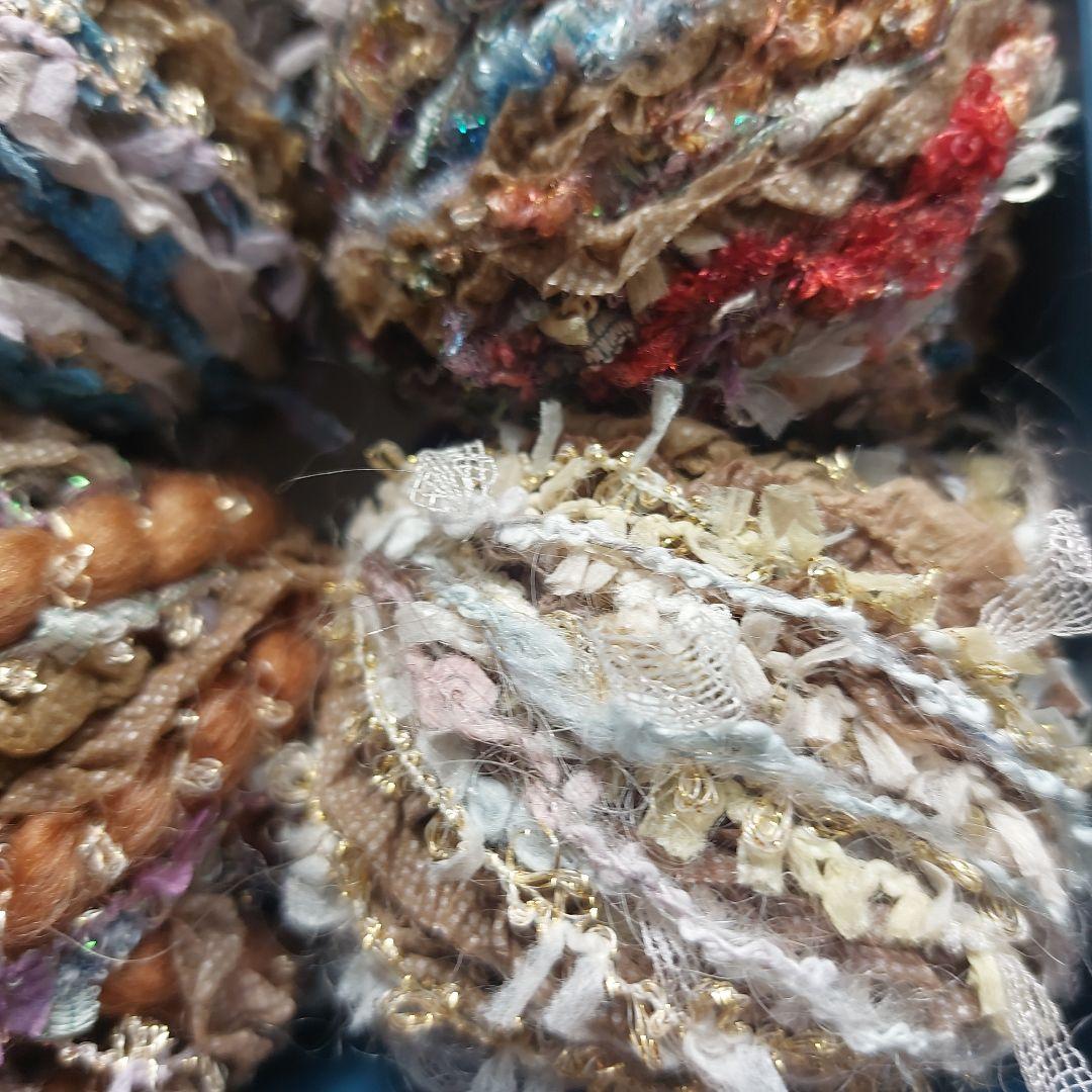 ハンドメイド 引き揃え糸 玉巻き×4 ③