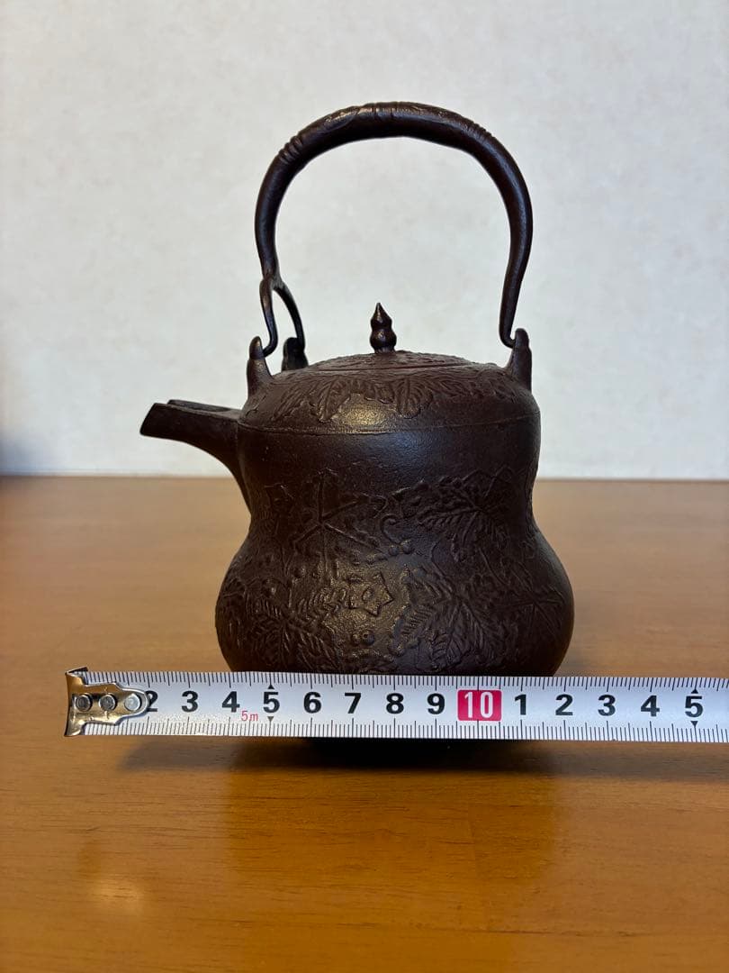 c-55 茶道具 釜師 人間国宝 佐藤浄清造 立瓢銚子 染付替蓋付き 共箱