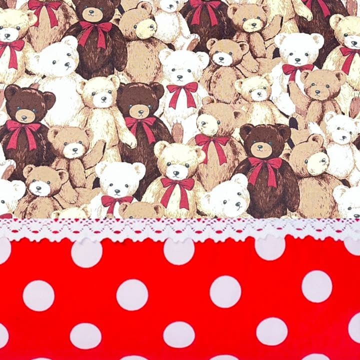 【名前刺繍無料サービス】テディベア柄★入園入学セット〈オーダー受付〉