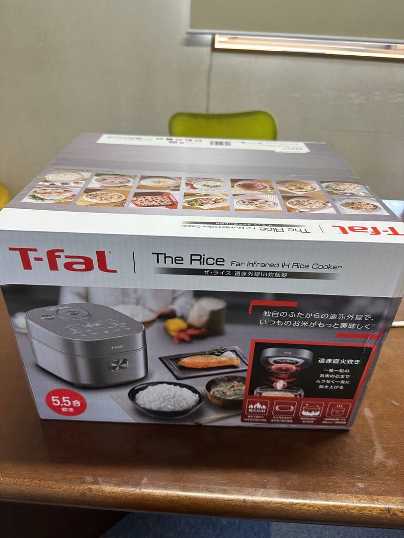 T-falザ・ライス遠赤外線IH炊飯器5.5合炊きメタリック新品