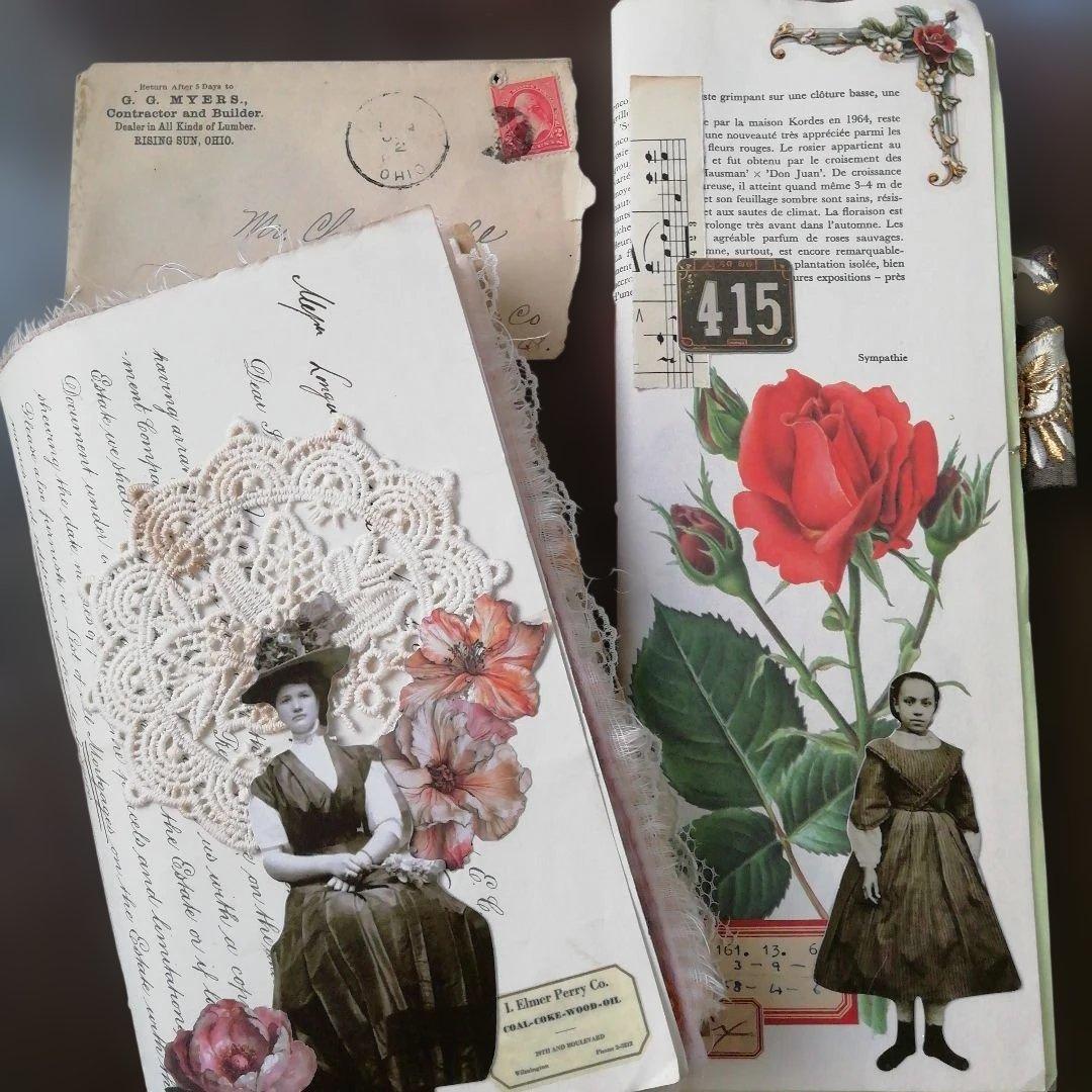 植物のジャンクジャーナル2冊セット 雑記帳ブロカント　ヴィンテージ　アンティーク