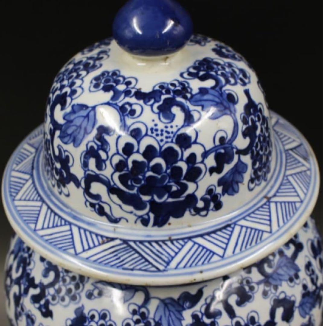 清康熙青花穿花凤纹将军罐 景徳鎮 陶磁器 装飾品 現代工芸品 美術品 置物