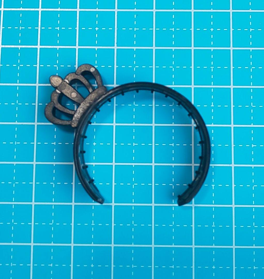 HM　カチューシャ　ドール用　ブラック　クラウンモチーフ　黒　王冠