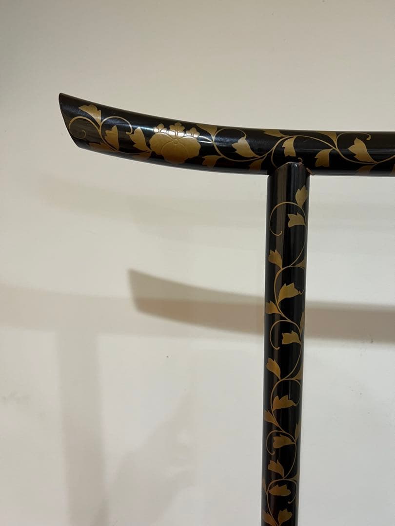 衣桁 帯掛 漆塗 黒塗 時代物 呉服 着物 和服 家具 直接引取可能