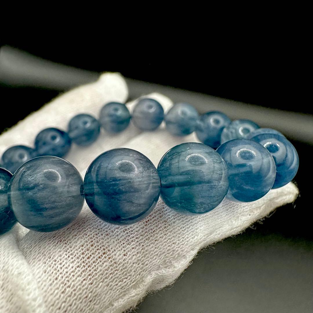 バイカラーラビットヘアーフローライト　ブレスレット