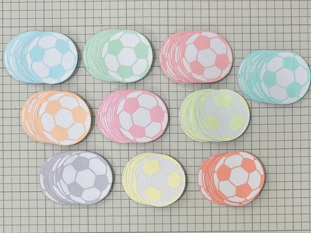 ma♡プロフ必読様　リクエスト商品　メッセージカード13枚サッカーボール100枚