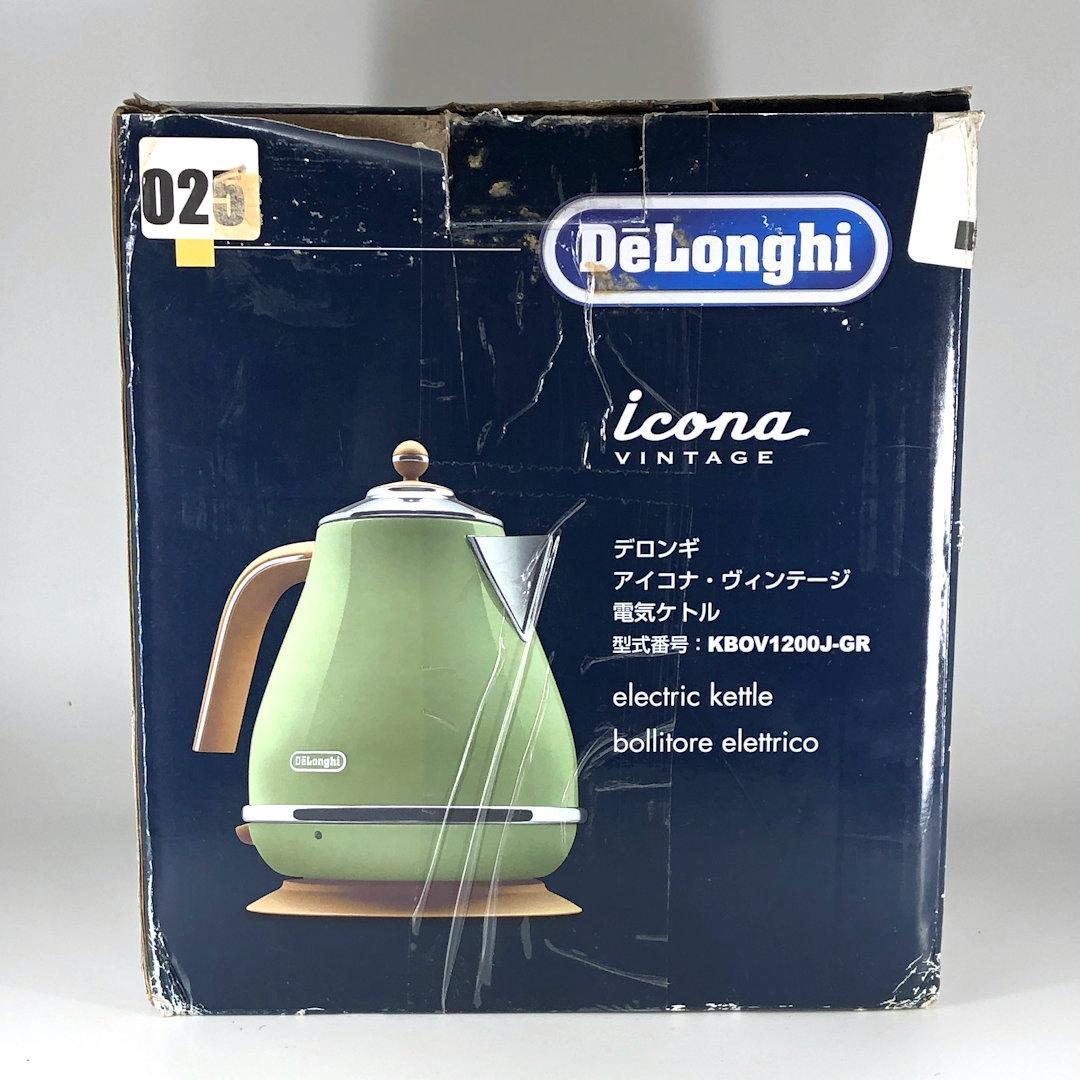 デロンギ 電気ケトル(1．0L) アイコナ・ヴィンテージ オリーブグリーン ⑤
