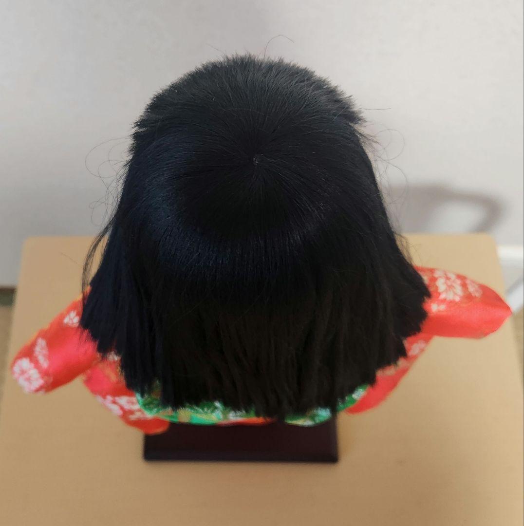 市松人形 紫峰作 約45cm 上金欄 下ぶくれ 正絹着物 女の子 昭和レトロ
