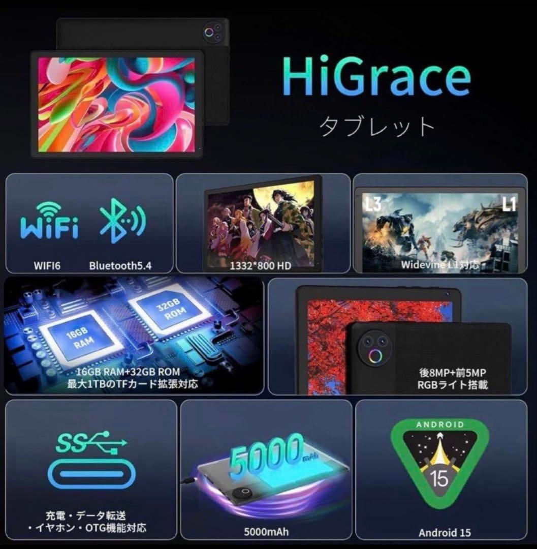新品 タブレット Android15 10.1インチ Wi-Fi 5000mAh