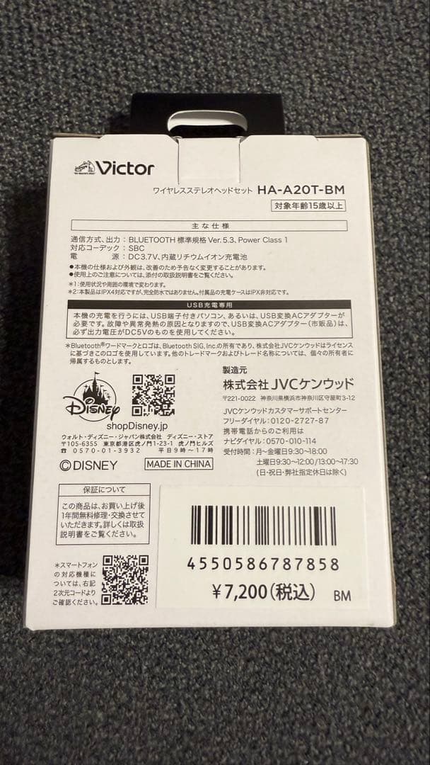 【Victor】ベイマックス 完全ワイヤレスイヤホン Enjoy Music