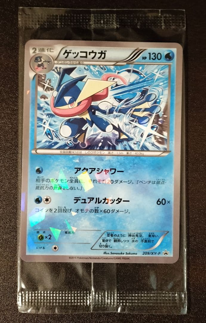 希少　未開封　ゲッコウガ　209/XY-Ｐプロモ　ポケカ　greninja