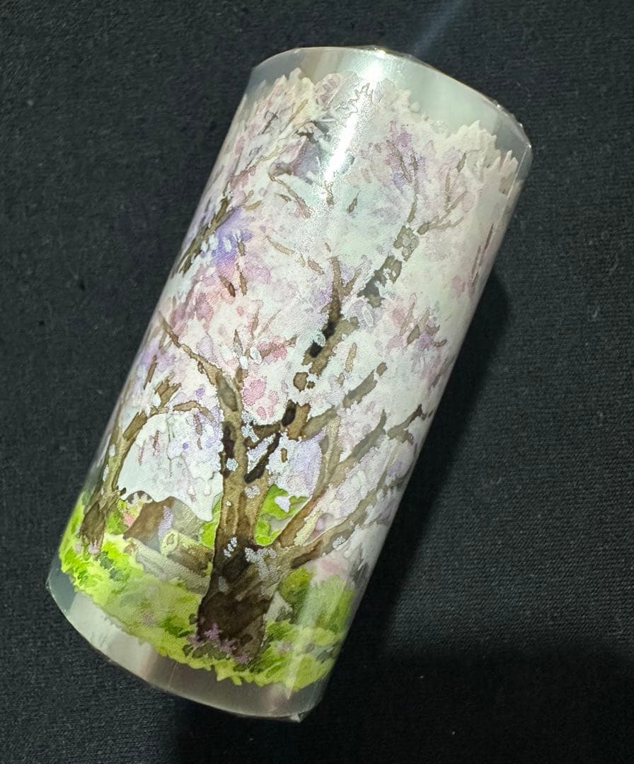 【9624】海外　マステ　5m巻　PETマスキングテープ　桜木　春　装飾系
