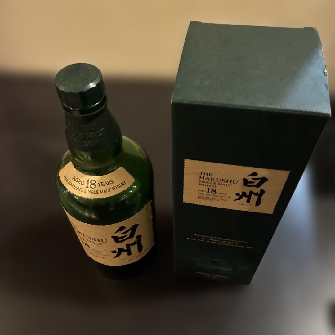 白州18年。空瓶。箱付。