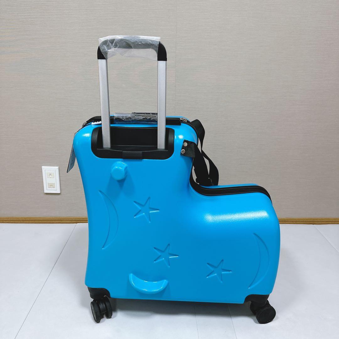 い*か様 大人気 子供が乗れるキャリーケース ブルー スーツケース ブルー 旅行