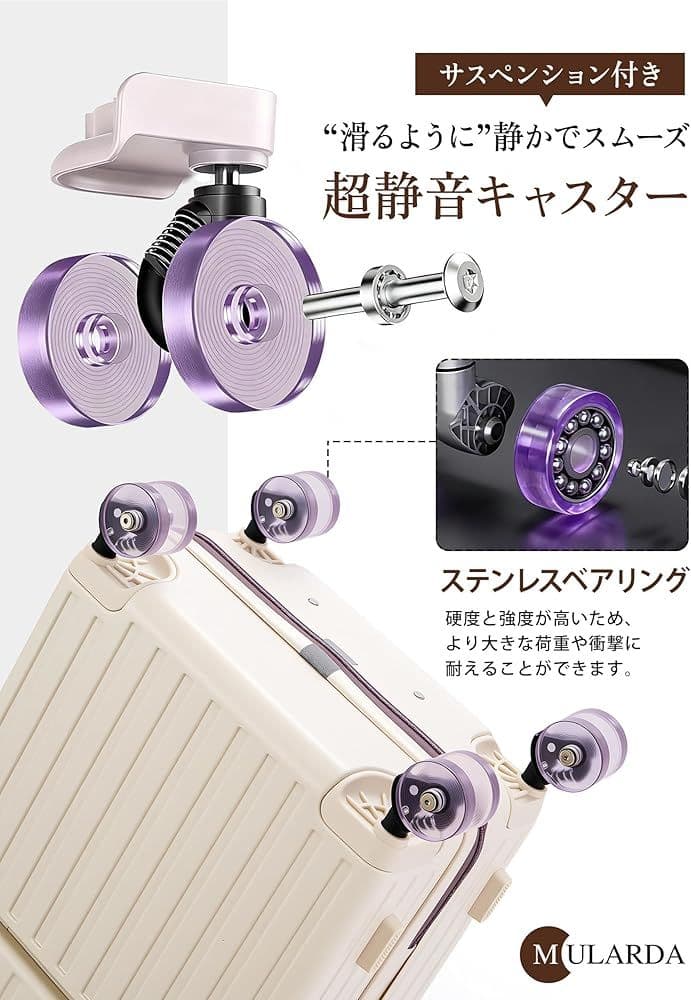 新品⭐ スーツケース フロントオープン 多機能 キャリーケース 機内 グレー