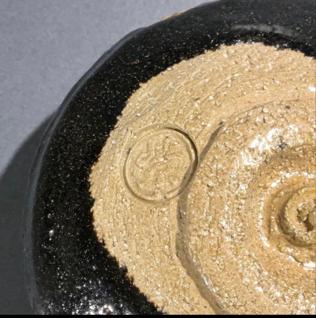 黒楽茶碗 紫野窯 数印 茶道具 抹茶碗 共箱