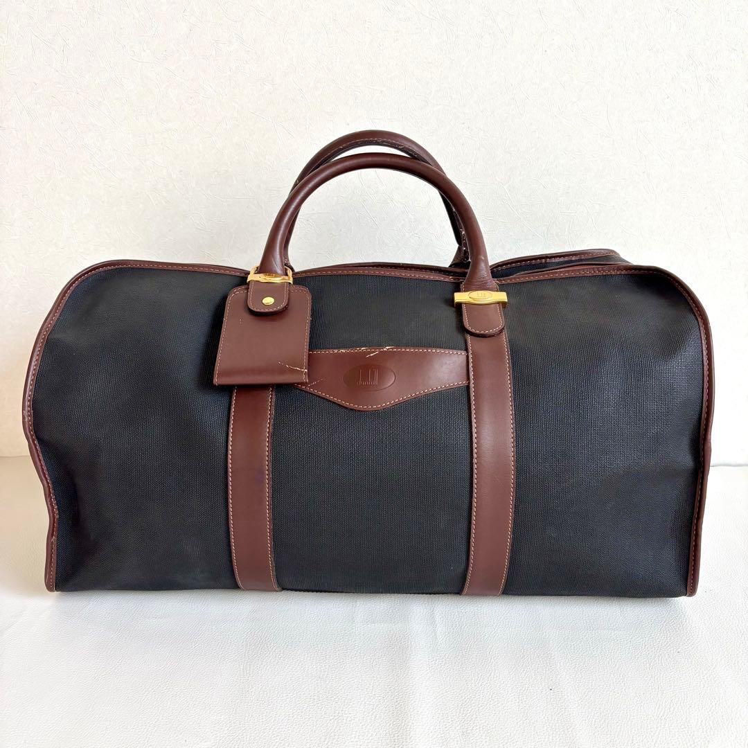 【良品】【ダンヒル】dunhill ボストンバッグ PVC レザー 旅行 出張