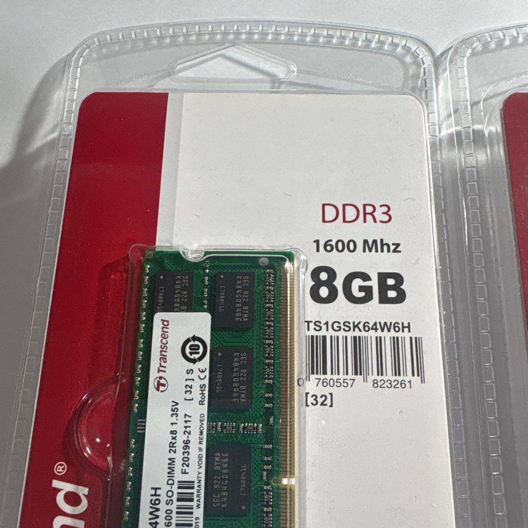 新品 Transcend PC3L-12800 DDR3L 1600 8GB