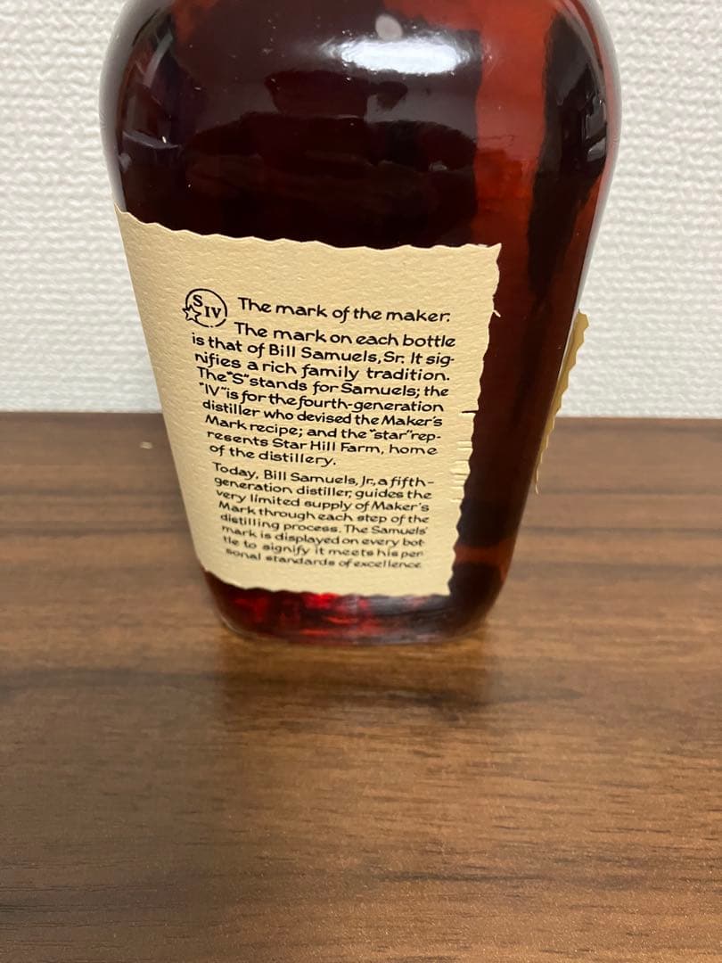 メーカーズマークMaker's Mark バーボンウイスキー750ml古酒未開栓