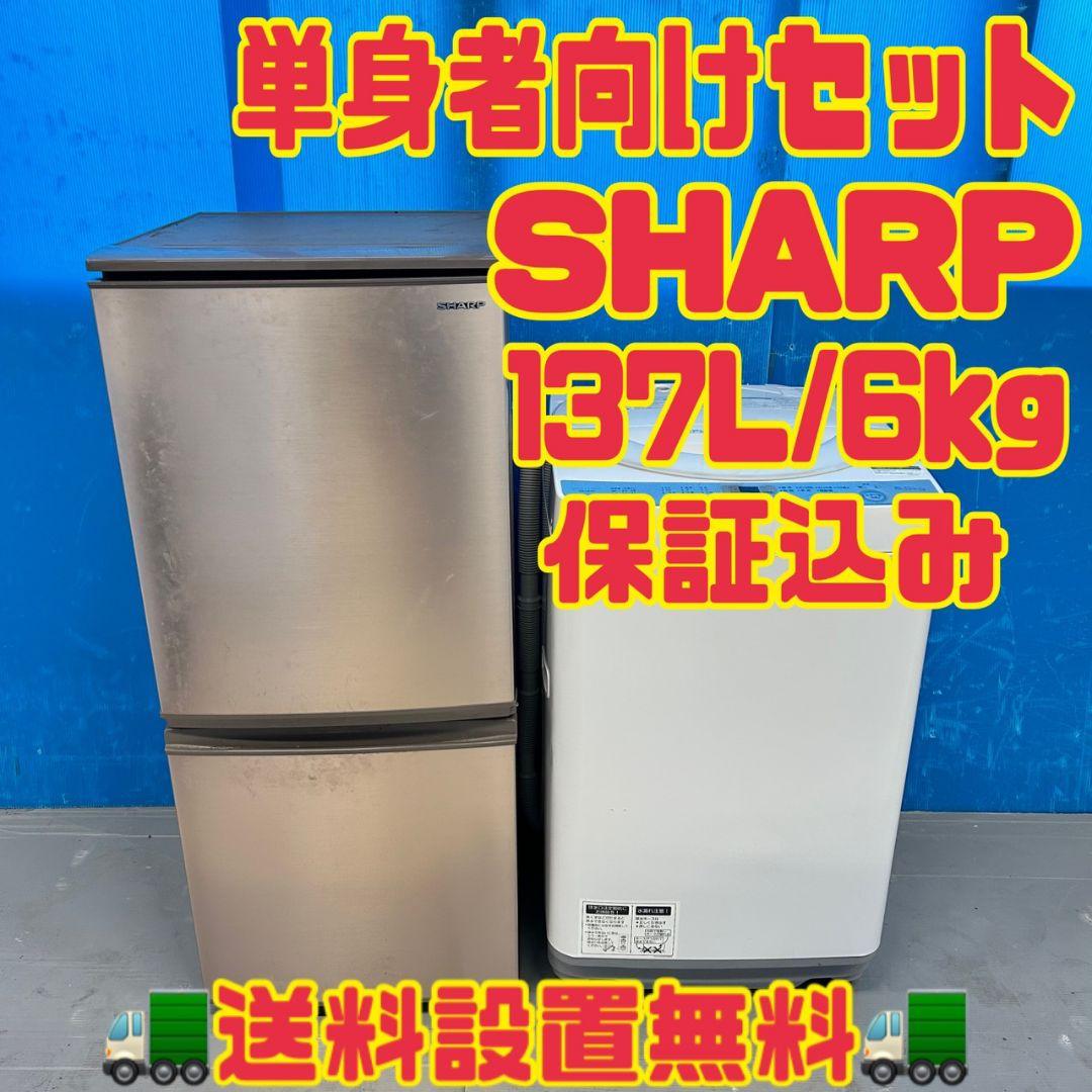 531SHARP　冷蔵庫　洗濯機　セット　小型　一人暮らし　レアカラー　おしゃれ