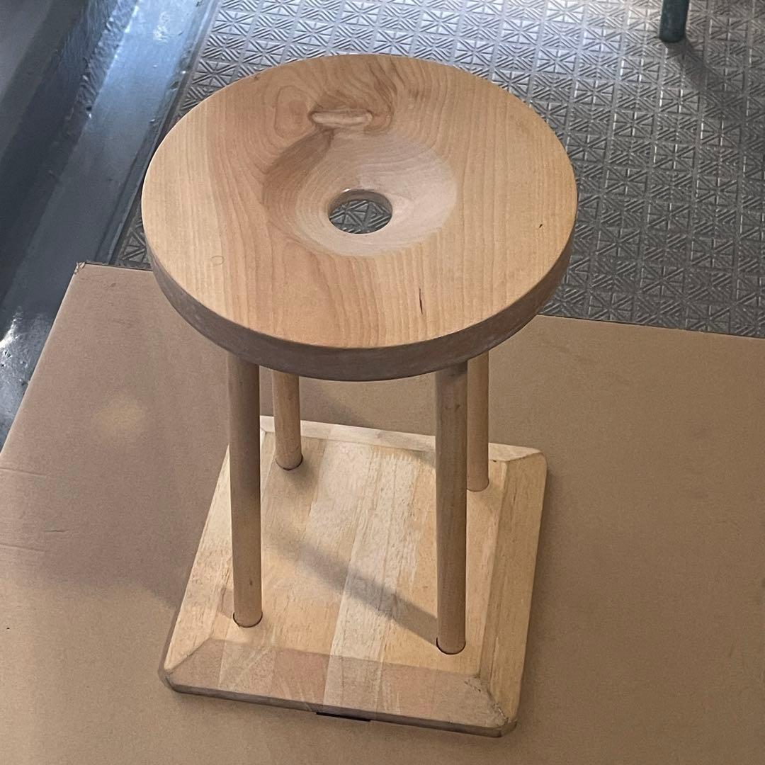 【標準サイズ】くみ紐 丸台 組紐台①｜鏡面φ27cm （9寸） 高さ約40cm