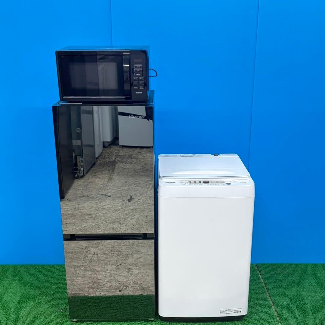 982大人気　ハイセンス　ガラストップ冷蔵庫　洗濯機　一人暮らし　極美品