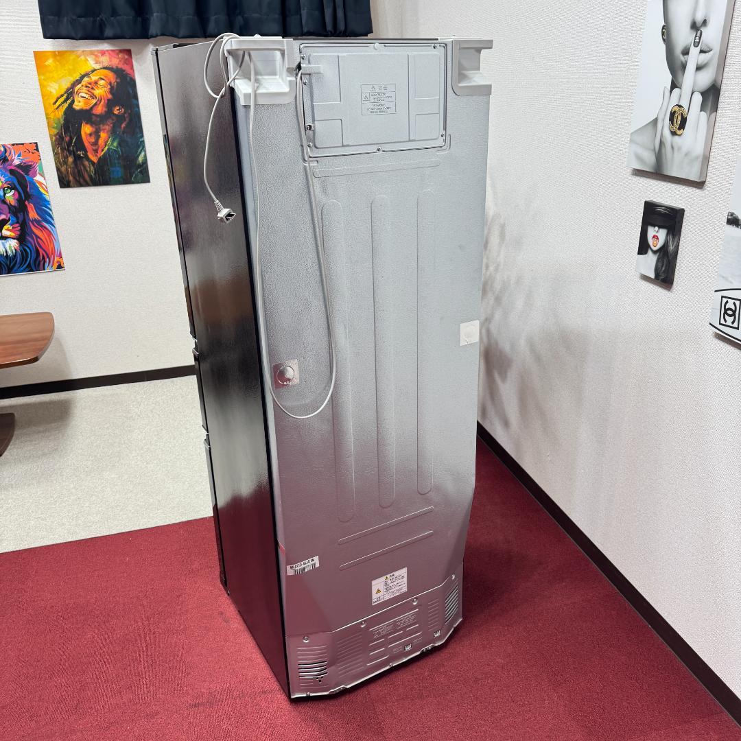 (32)都内23区配送無料　美品三菱3ドア冷蔵庫330L 製お洒落な茶色