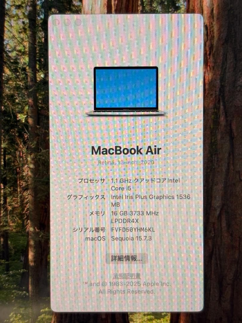 ポチ太 　MacBook Air 2020 16GB/512GB