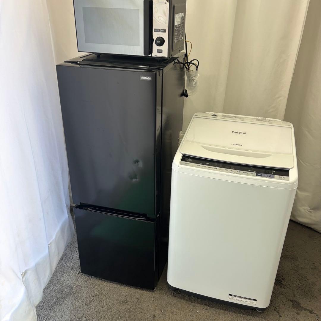 287　家電セット　冷蔵庫　洗濯機　電子レンジ　一人暮らし　設置無料　安い‼️