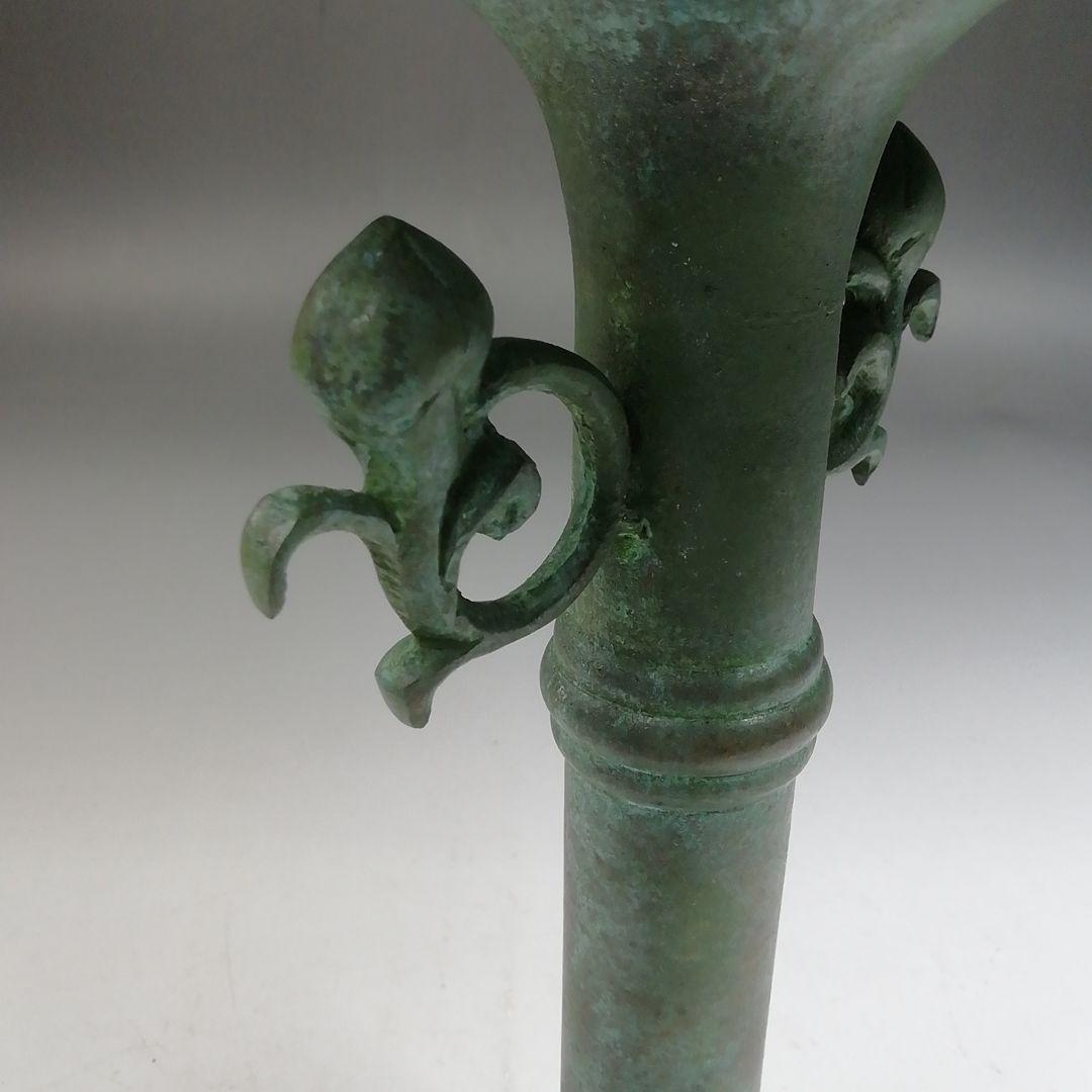 Ｗ４０７　花入　『唐銅　桔梗口』『金谷浄雲 造』　共箱　花器　茶道具