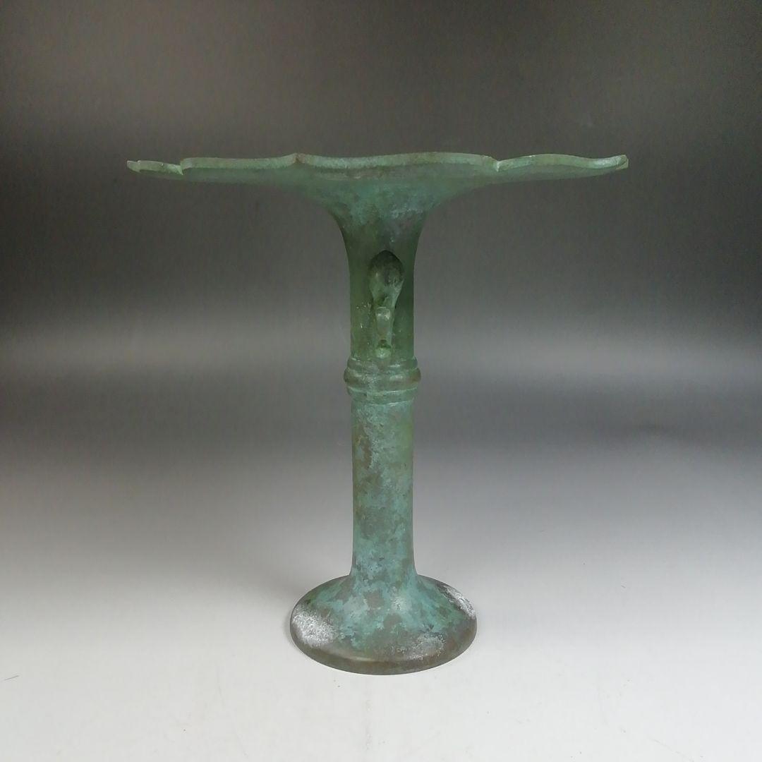 Ｗ４０７　花入　『唐銅　桔梗口』『金谷浄雲 造』　共箱　花器　茶道具