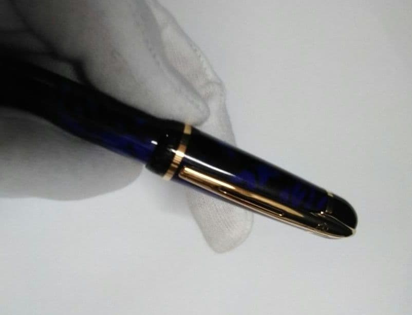 WATERMAN フィリアス 万年筆 マーブル 文房具 筆記具 青 ブルー