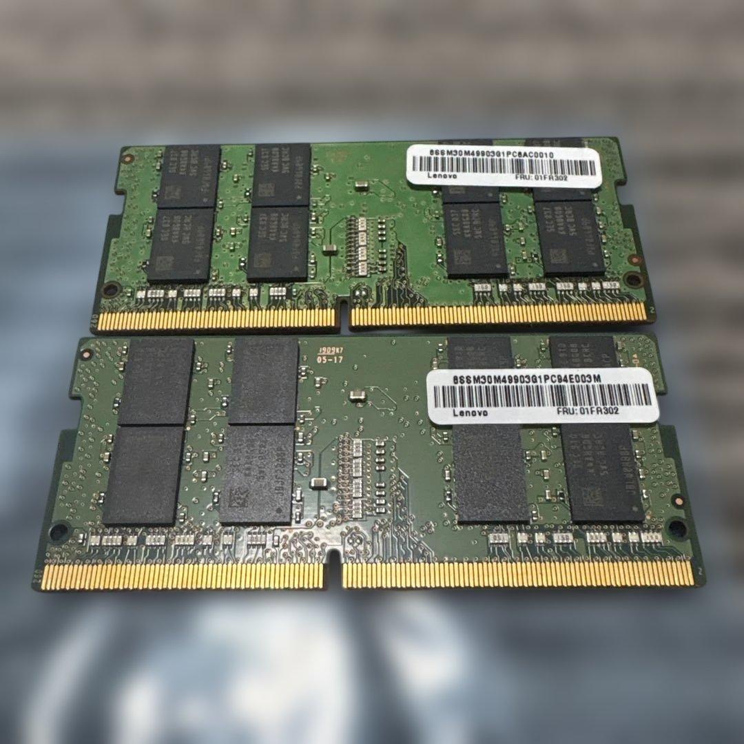Samsung DDR4 メモリ 16GB 2400MHz x2セット　ノート用