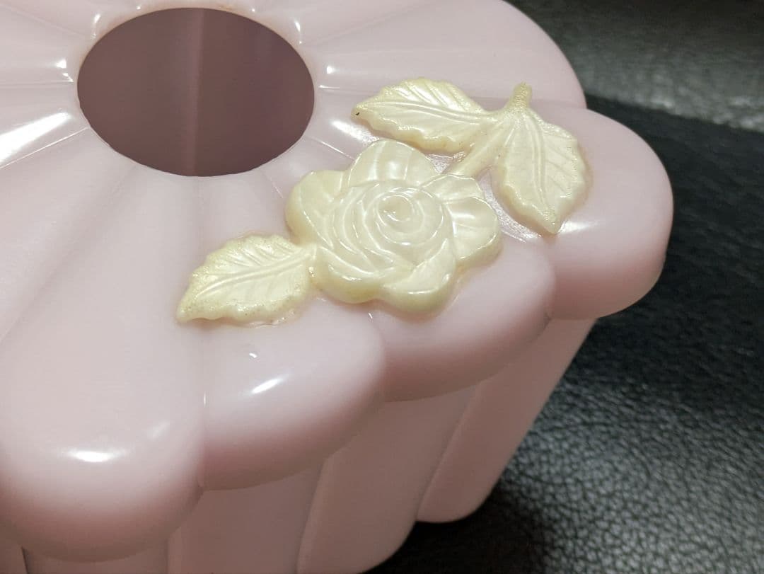 ビンテージ ピンク 花柄 化粧品容器 3点セット
