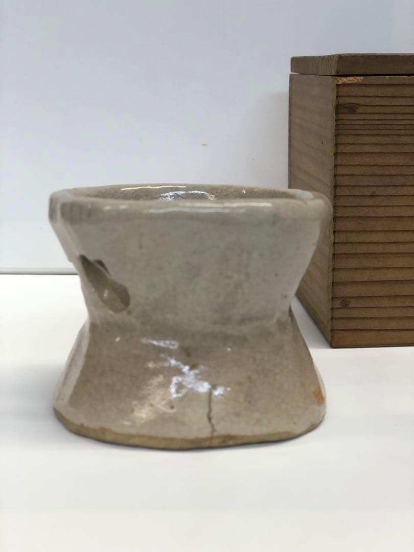 萩焼 九世三輪雪堂　古龜　茶道具　蓋置物　骨董品　古物　古陶器　共箱付き