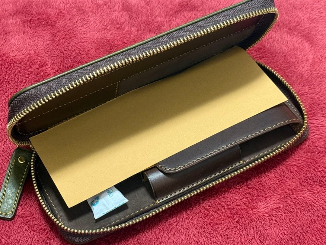 Bahagia バハギア　ペンケース　ラウンドジップ型　プエブロ　オリーバ