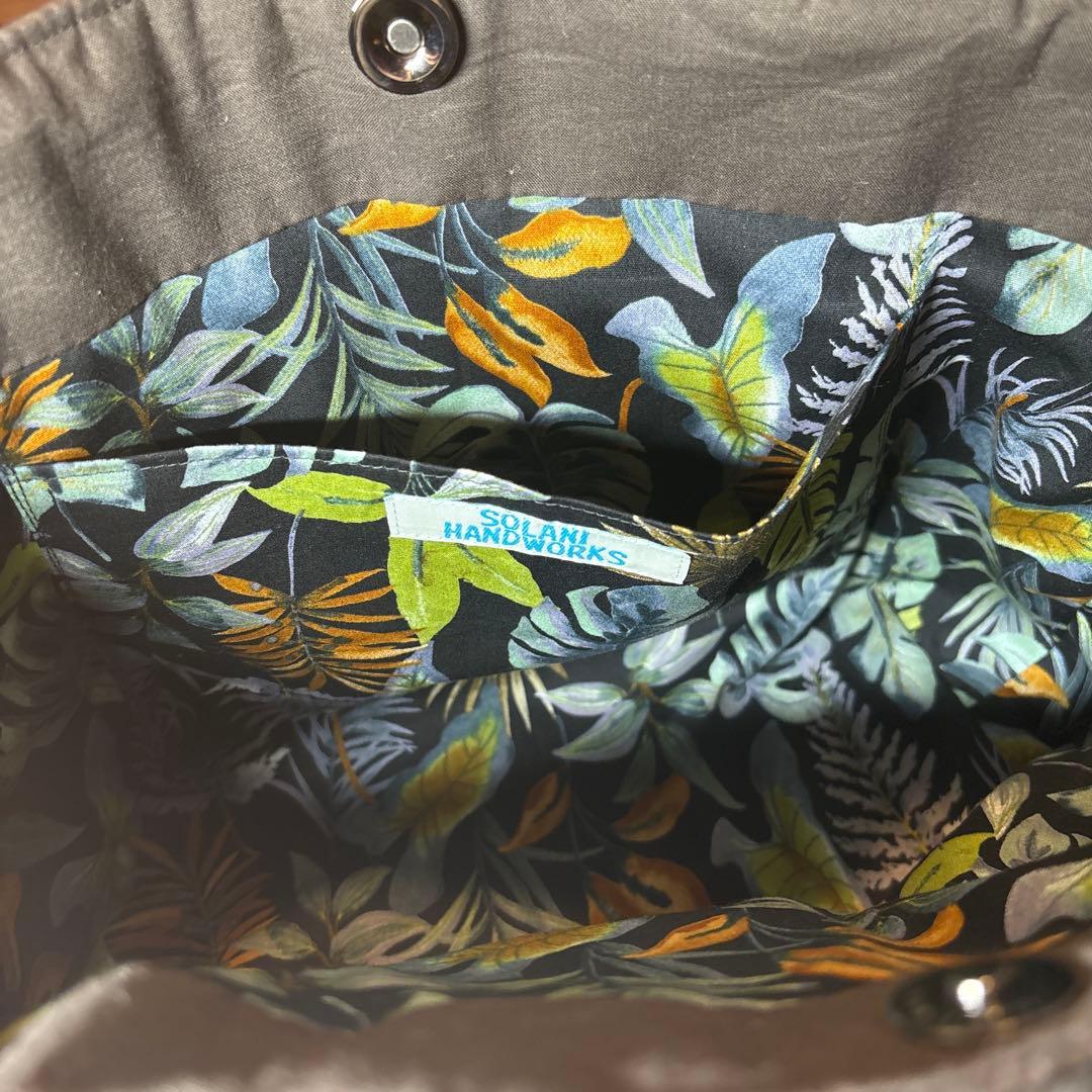 ハワイアンキルト　ハンドメイド　トートバッグ　ティアレ