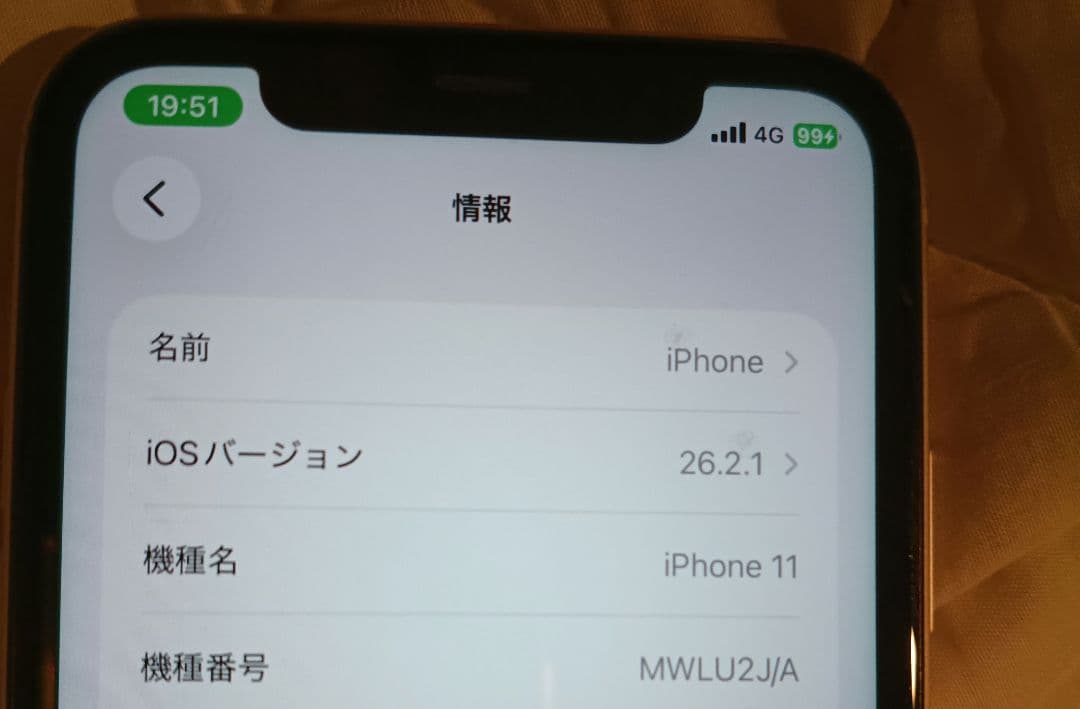 iPhone 11 本体 背面ひび割れあり