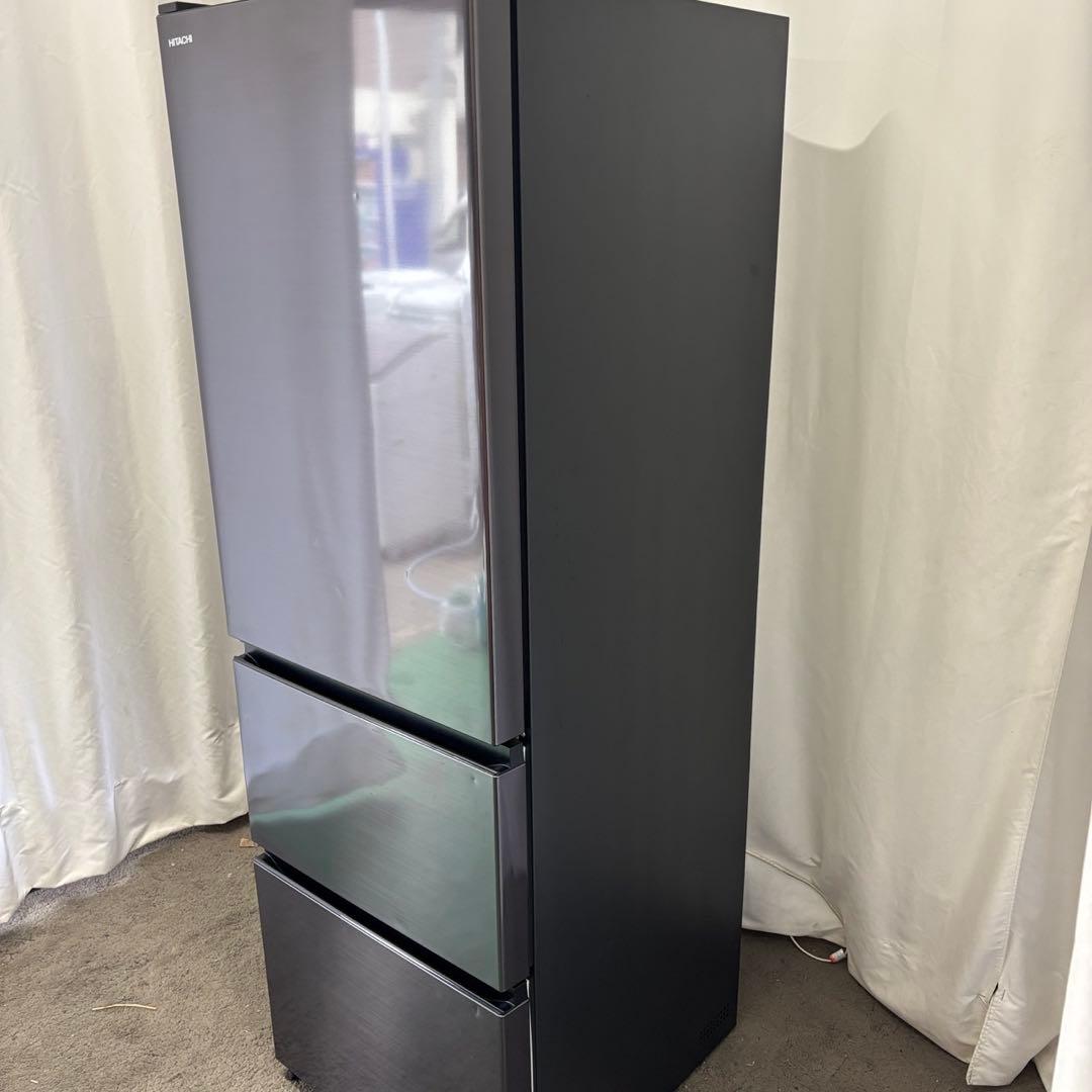 175❤️冷蔵庫　日立　300ℓ-400ℓ　大型　黒　左開き　安い　中古　設置無料