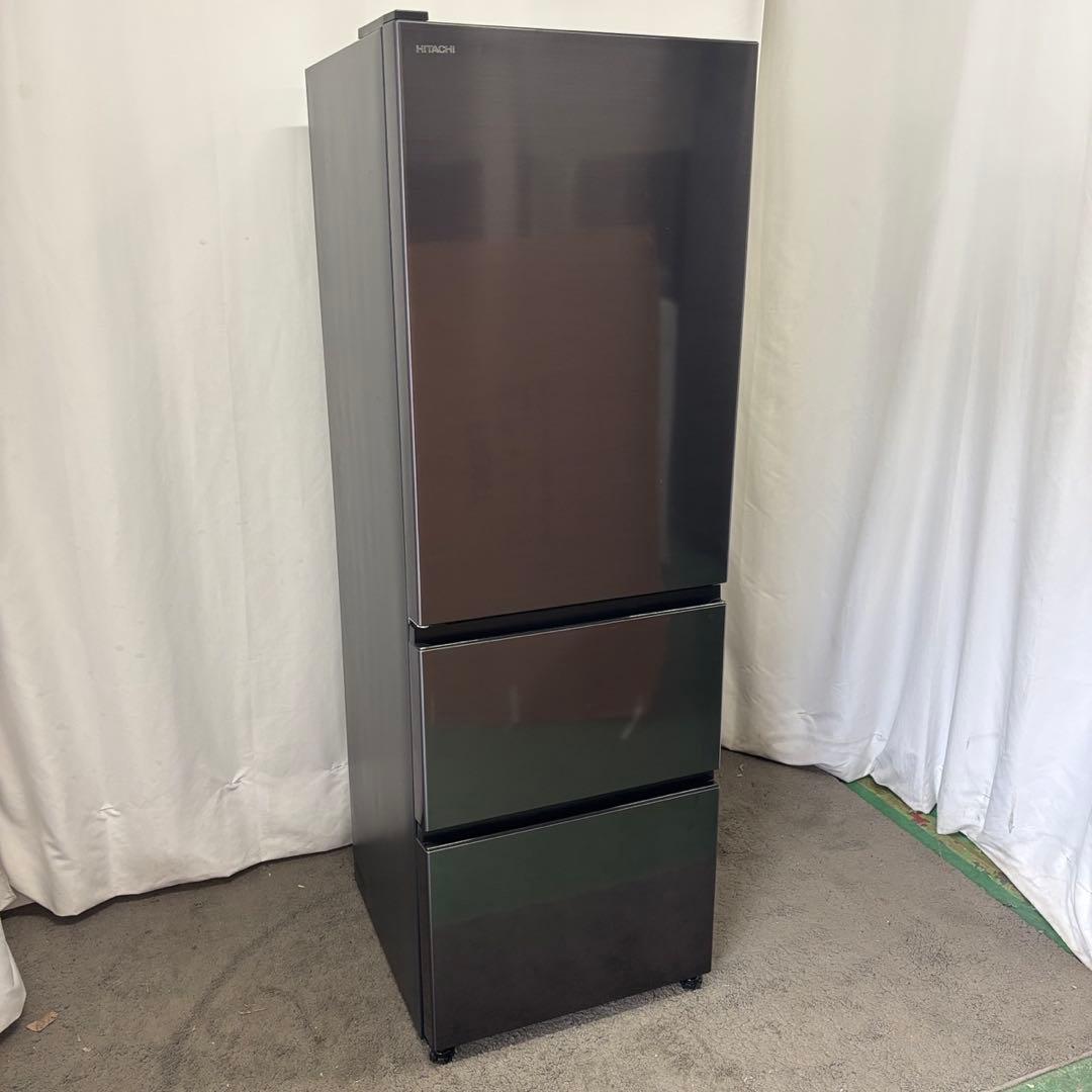175❤️冷蔵庫　日立　300ℓ-400ℓ　大型　黒　左開き　安い　中古　設置無料