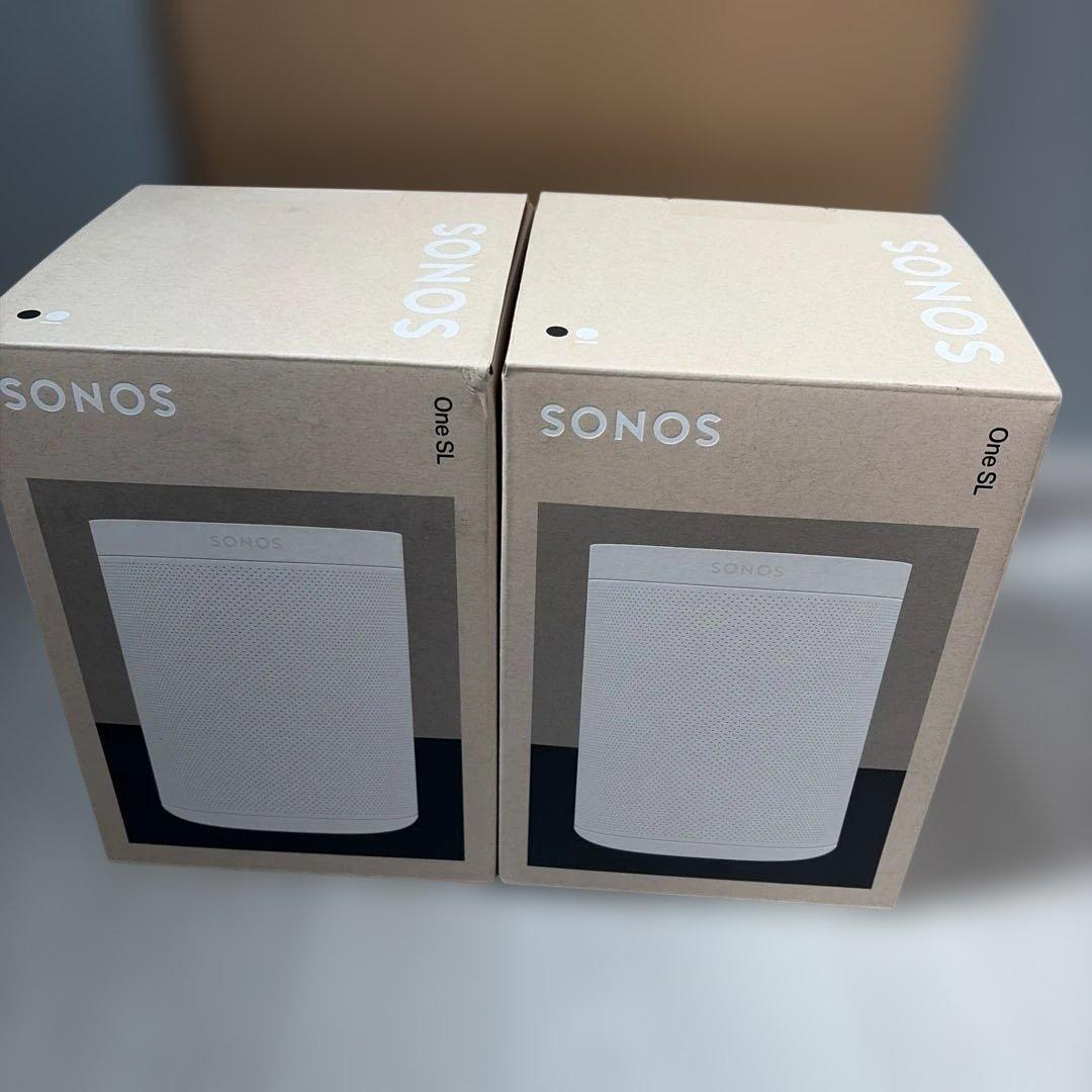 【美品】Sonos One SL 2個セット +専用スタンド（ペア）付 ホワイト