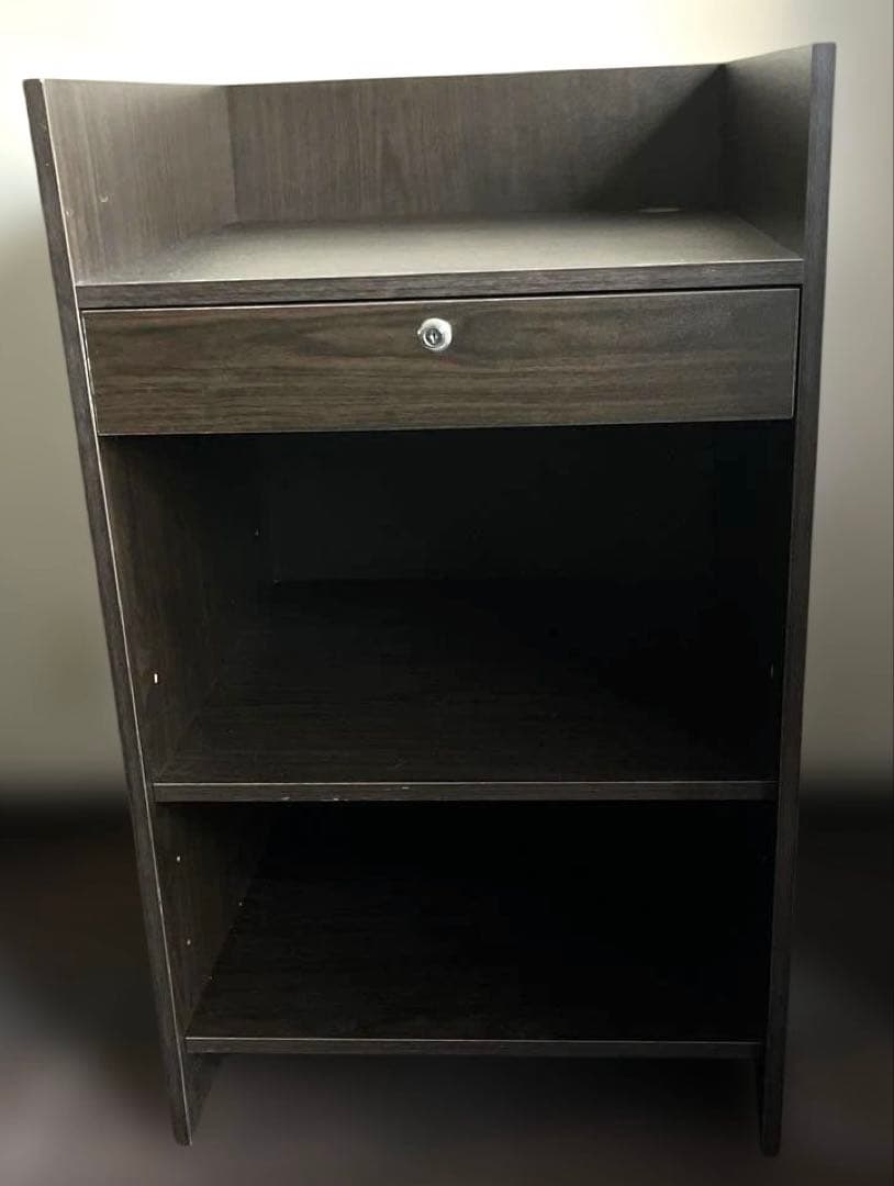 鍵説明書付木目カウンターダークブラウン