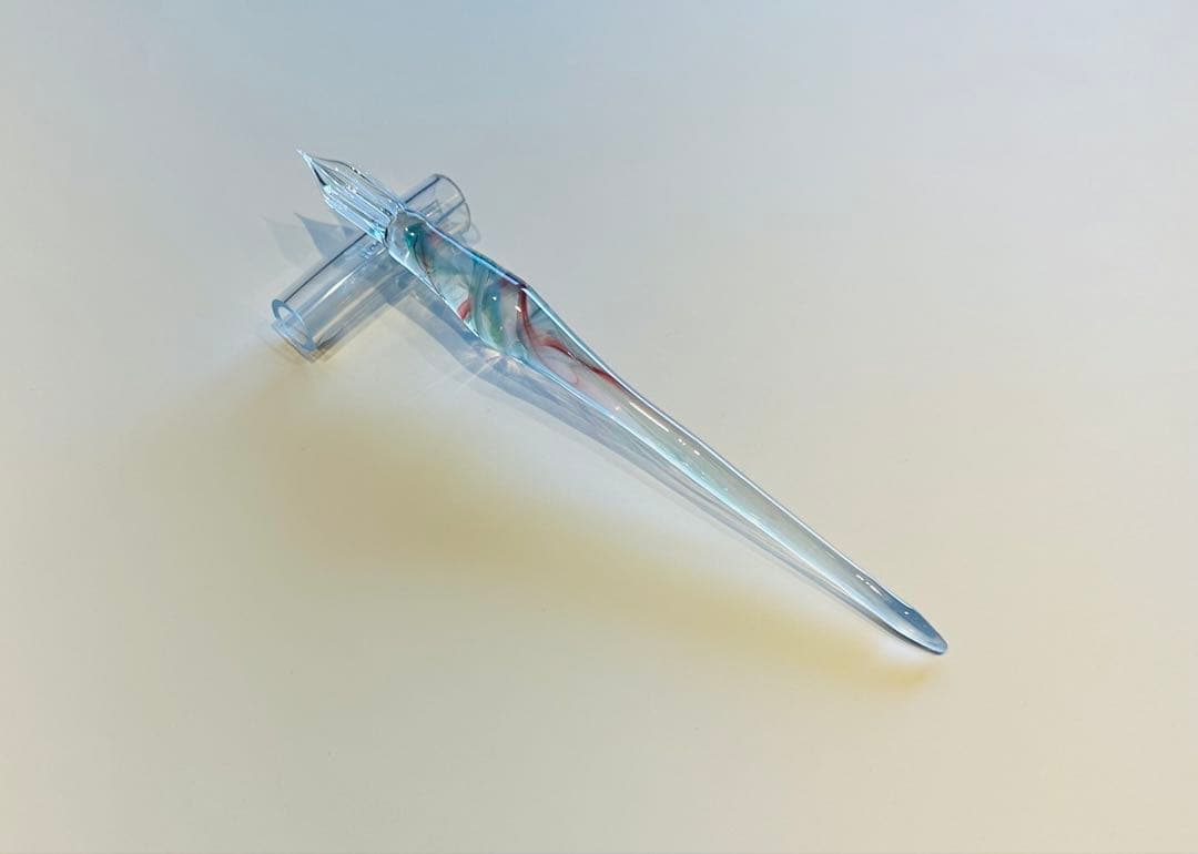 ガラスペンaun 新作？マーブルエメラルド