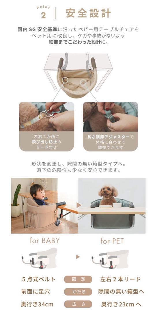 Wanyany MOGU CHAIR ペット用テーブルチェア　モグチェア　ミント