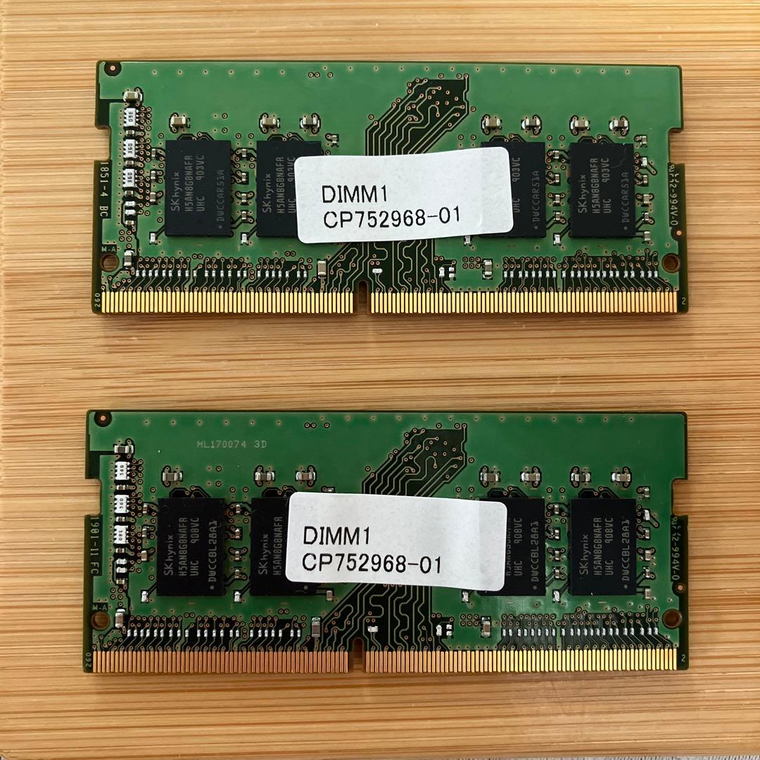 SK hynix DDR4 8GB 2枚セット計16GB ノートPCメモリ