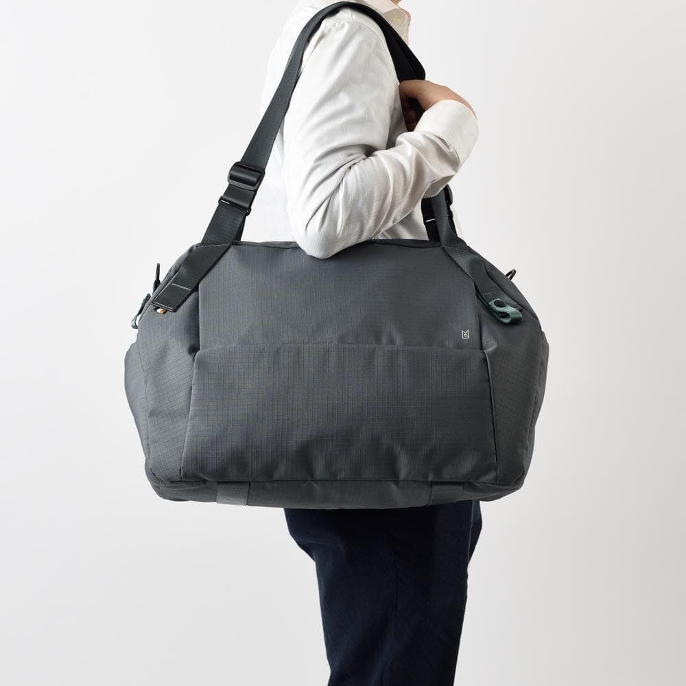 MILESTO ミレスト Hutte ヒュッテ ボストンバッグ ブラック