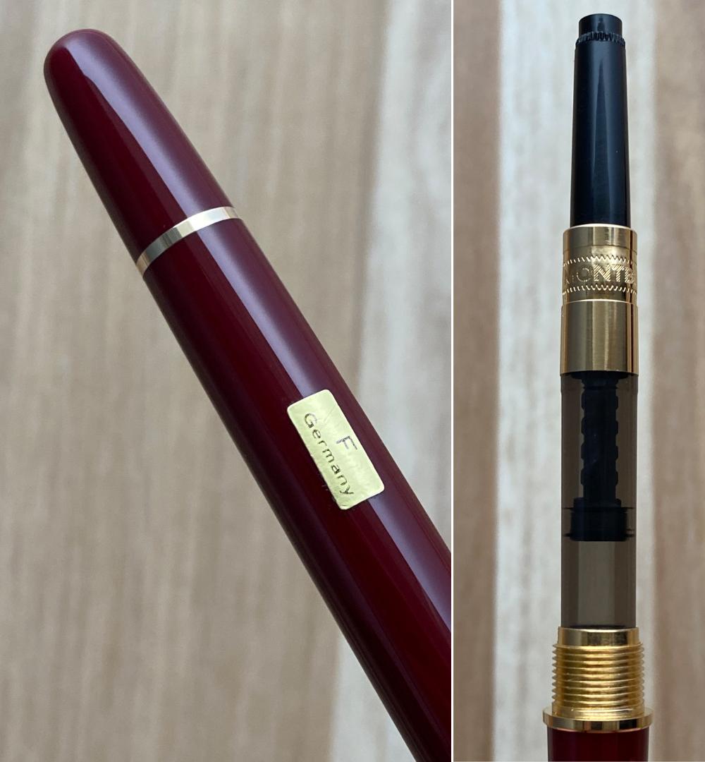 未使用に近い モンブラン 144 万年筆 14K(F)ボルドー 新品コンバーター